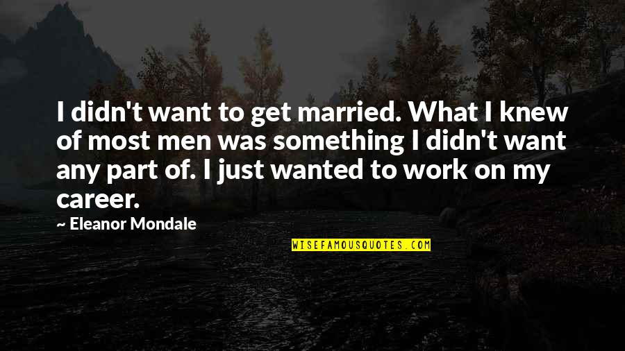 Abominate Antonyms Quotes By Eleanor Mondale: I didn't want to get married. What I Abominate Antonyms Quotes By Eleanor Mondale: I didn't want to get married. What I