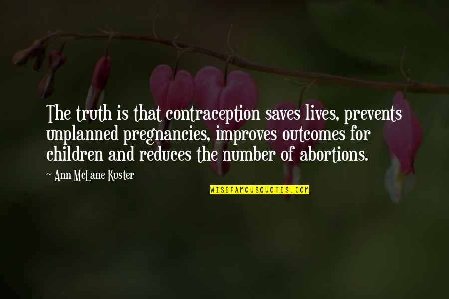 Abortion Quotes By Ann McLane Kuster: The truth is that contraception saves lives, prevents