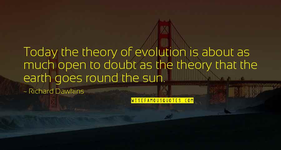 About Evolution Quotes By Richard Dawkins: Today the theory of evolution is about as