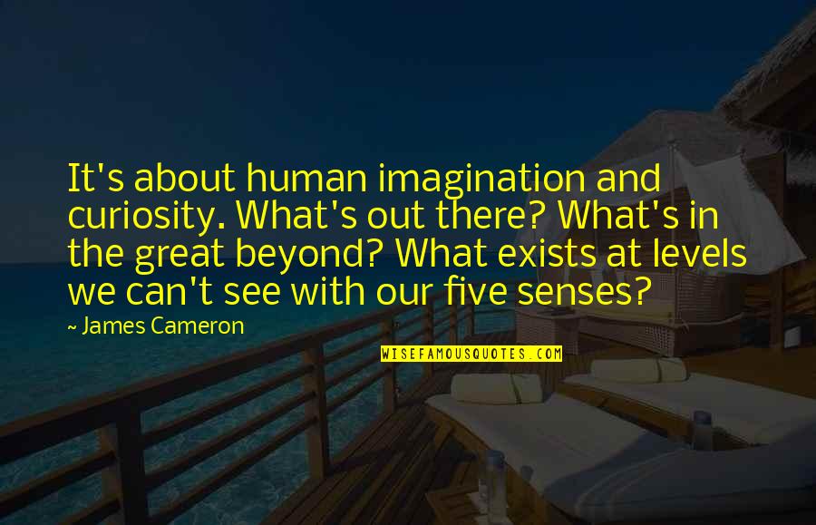 About Imagination Quotes By James Cameron: It's about human imagination and curiosity. What's out