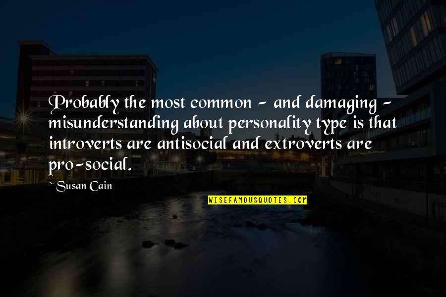 About Misunderstanding Quotes By Susan Cain: Probably the most common - and damaging -
