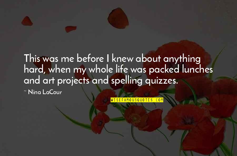 About My Life Quotes By Nina LaCour: This was me before I knew about anything
