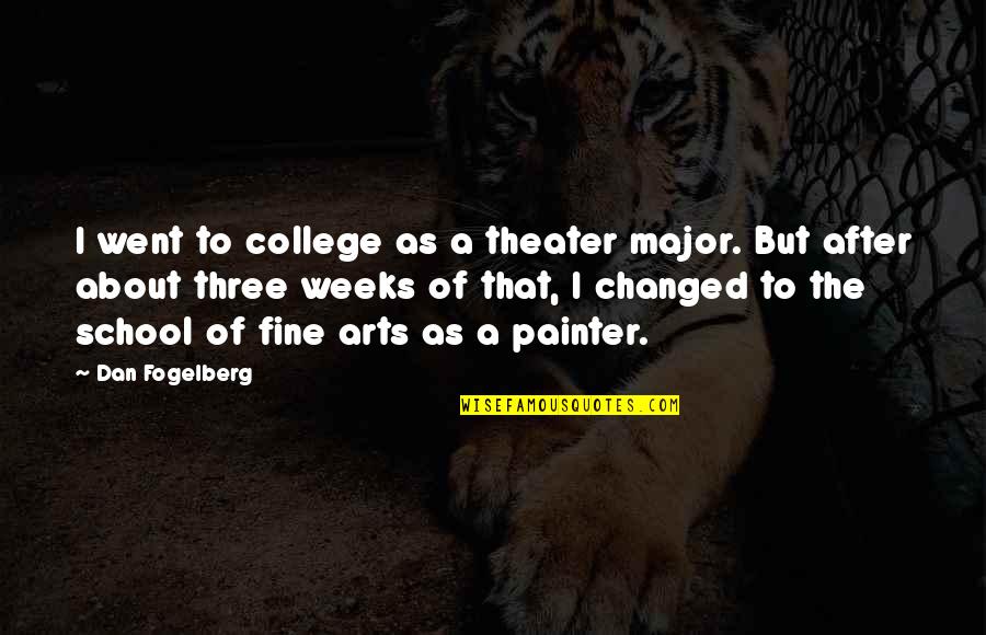 About School Quotes By Dan Fogelberg: I went to college as a theater major. About School Quotes By Dan Fogelberg: I went to college as a theater major.