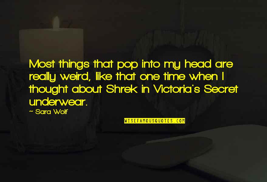 About Secret Quotes By Sara Wolf: Most things that pop into my head are About Secret Quotes By Sara Wolf: Most things that pop into my head are