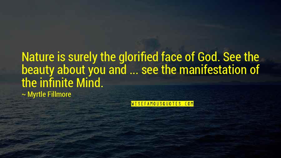 About The Beauty Quotes By Myrtle Fillmore: Nature is surely the glorified face of God.