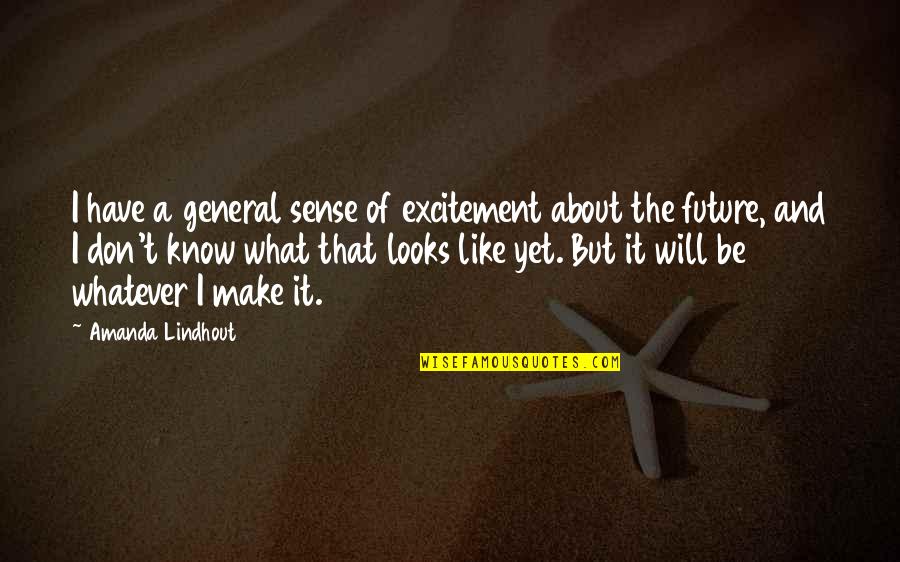 About The Future Quotes By Amanda Lindhout: I have a general sense of excitement about