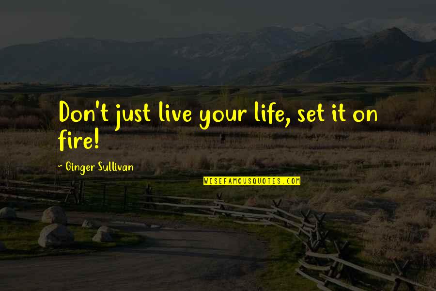 About Time 2013 Memorable Quotes By Ginger Sullivan: Don't just live your life, set it on