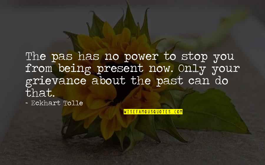 About Your Past Quotes By Eckhart Tolle: The pas has no power to stop you About Your Past Quotes By Eckhart Tolle: The pas has no power to stop you