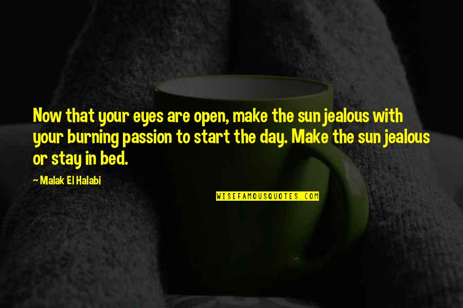 Above Bed Quotes By Malak El Halabi: Now that your eyes are open, make the