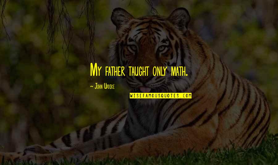 Abracon Quotes By John Updike: My father taught only math.