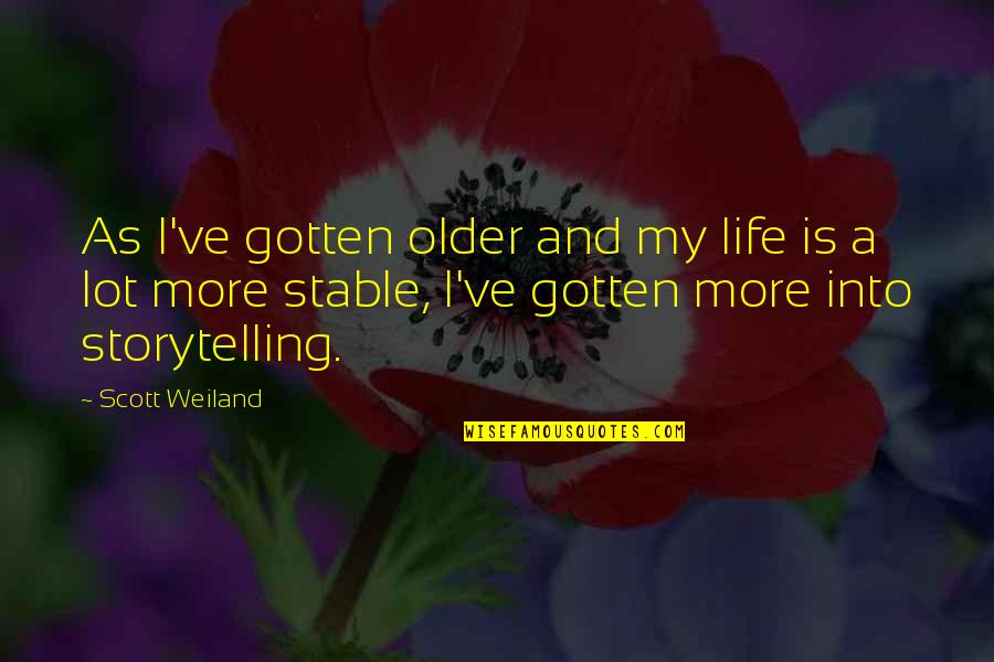 Abraham Lincoln Euclid Quotes By Scott Weiland: As I've gotten older and my life is