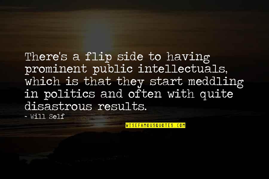 Abrahams Sacrifices Quotes By Will Self: There's a flip side to having prominent public