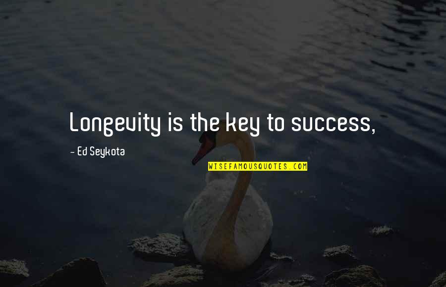 Abrahamsen Schnee Quotes By Ed Seykota: Longevity is the key to success,