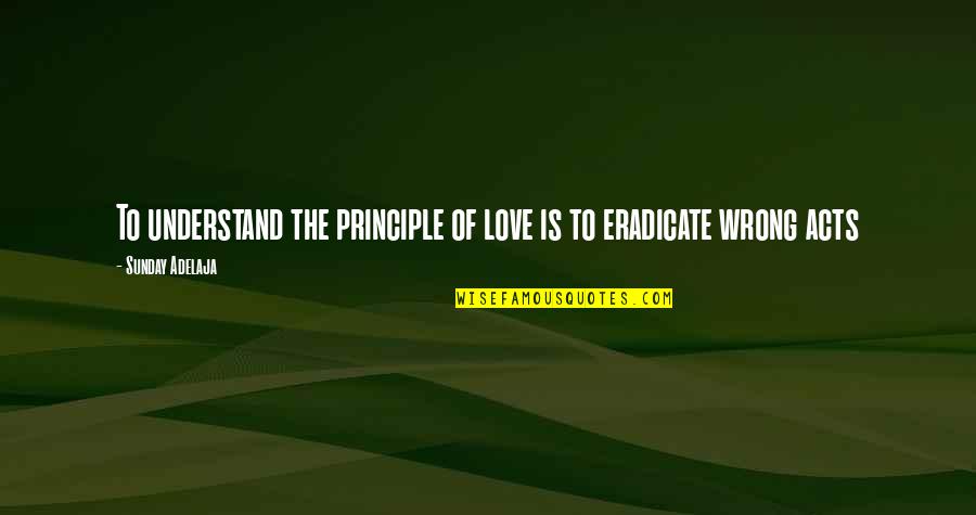 Abrasion Quotes By Sunday Adelaja: To understand the principle of love is to