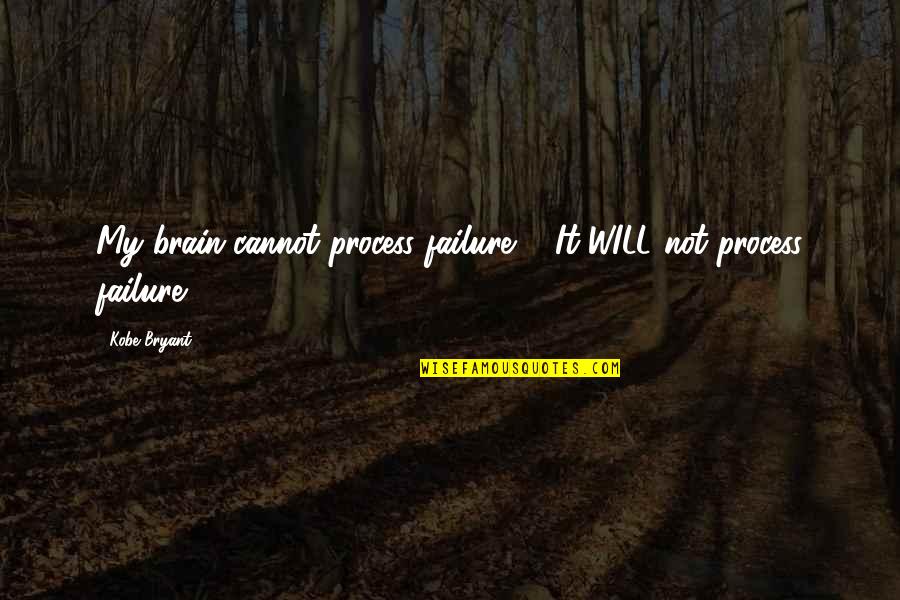 Abrogation Legal Quotes By Kobe Bryant: My brain cannot process failure ... It WILL