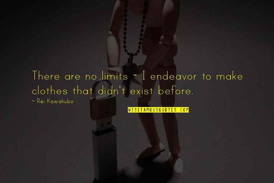 Abscessed Quotes By Rei Kawakubo: There are no limits - I endeavor to