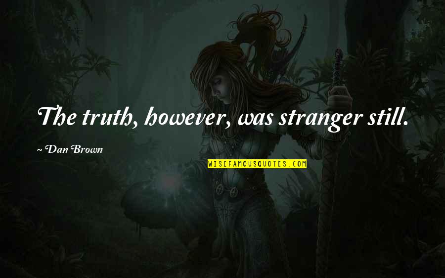 Absconding Mail Quotes By Dan Brown: The truth, however, was stranger still.