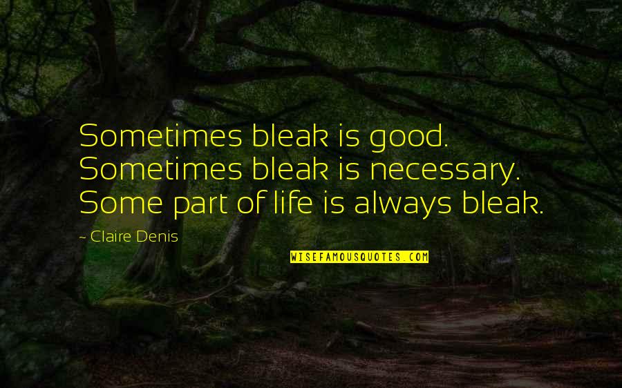 Absence Of Leadership Quotes By Claire Denis: Sometimes bleak is good. Sometimes bleak is necessary.