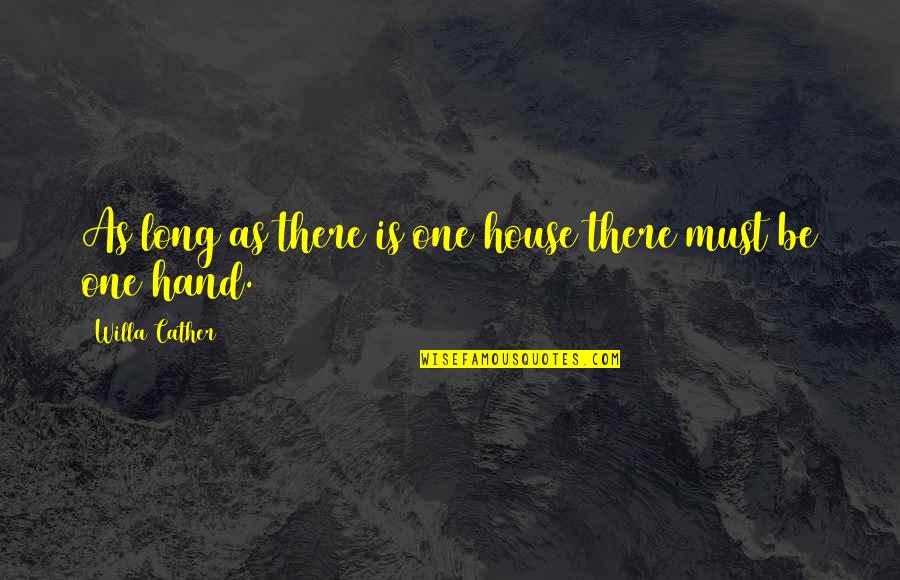 Absence Of Malice 1981 Quotes By Willa Cather: As long as there is one house there Absence Of Malice 1981 Quotes By Willa Cather: As long as there is one house there