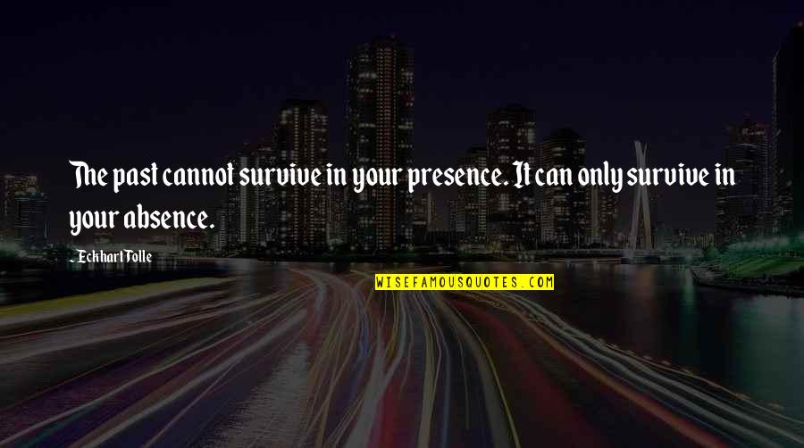 Absence Presence Quotes By Eckhart Tolle: The past cannot survive in your presence. It