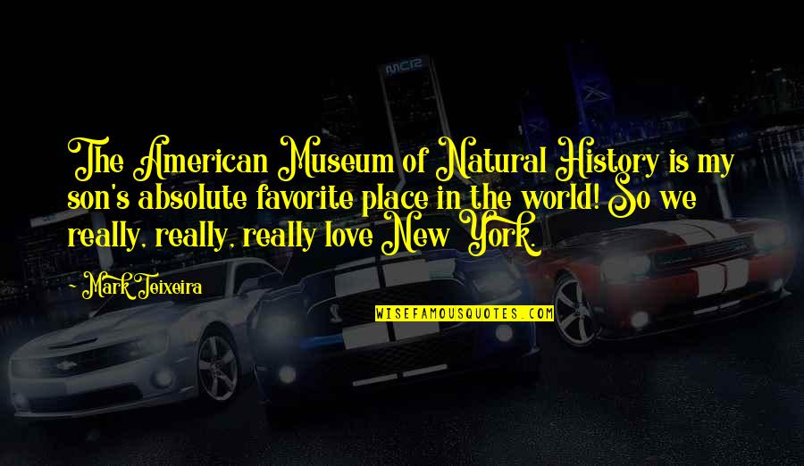 Absolute Best Love Quotes By Mark Teixeira: The American Museum of Natural History is my