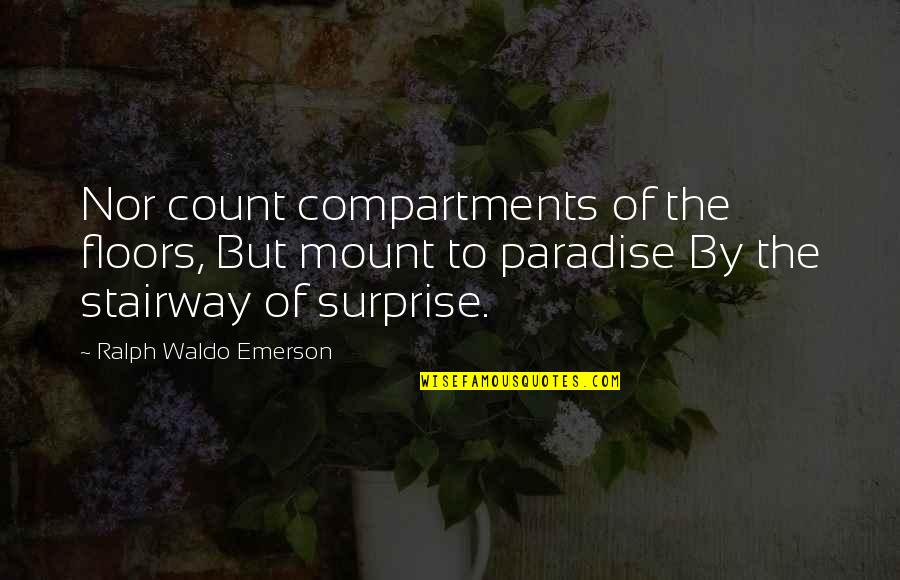 Absolute Knowledge Quotes By Ralph Waldo Emerson: Nor count compartments of the floors, But mount
