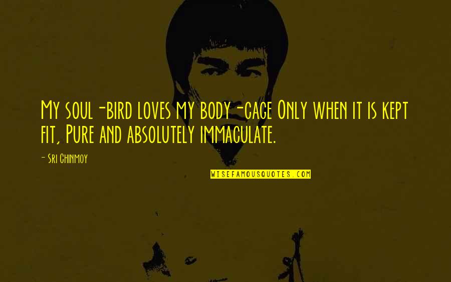 Absolutely Quotes By Sri Chinmoy: My soul-bird loves my body-cage Only when it
