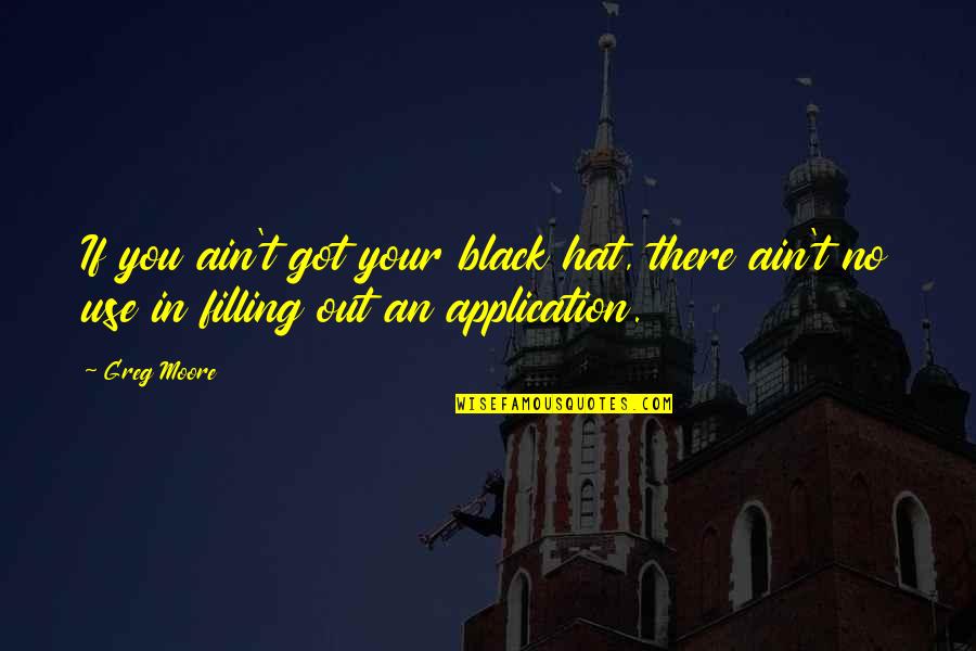 Absorbido Sinonimo Quotes By Greg Moore: If you ain't got your black hat, there