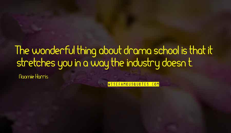 Absorvente De Pano Quotes By Naomie Harris: The wonderful thing about drama school is that Absorvente De Pano Quotes By Naomie Harris: The wonderful thing about drama school is that