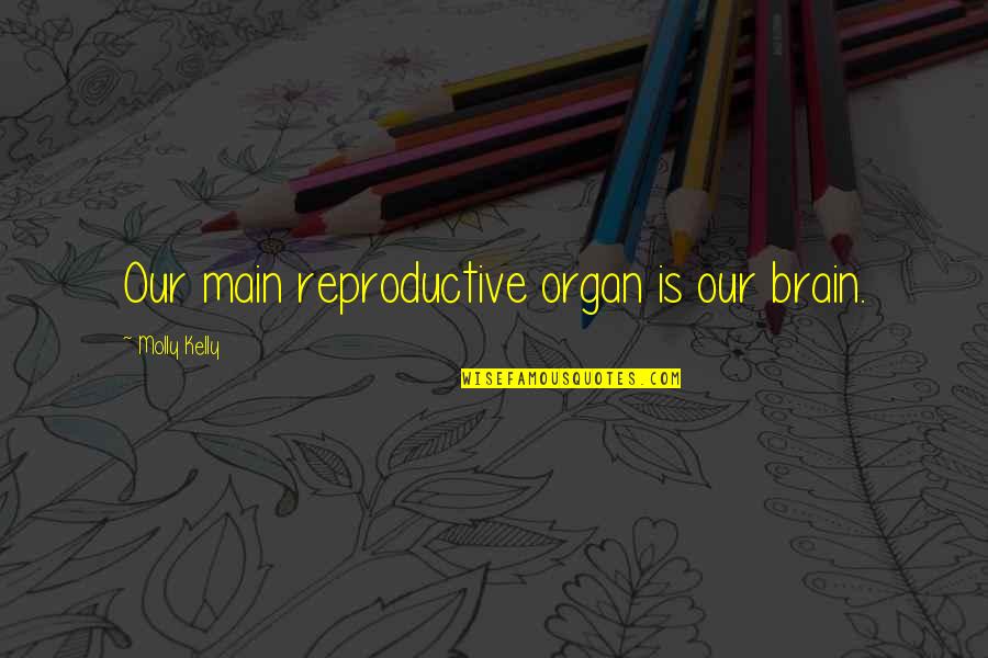 Abstinence Quotes By Molly Kelly: Our main reproductive organ is our brain.