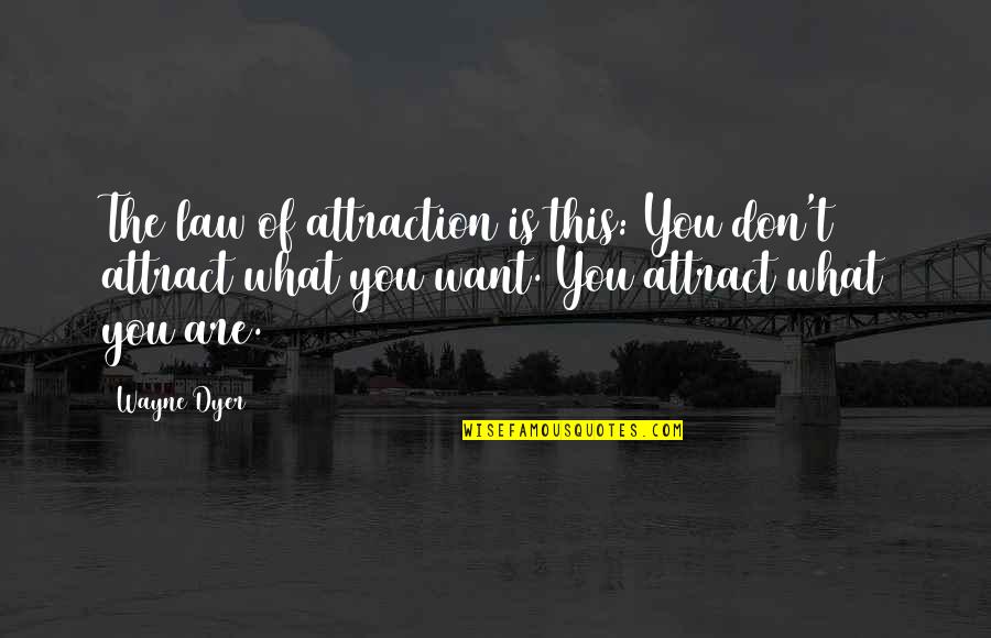 Abstractionism Mechanical Style Quotes By Wayne Dyer: The law of attraction is this: You don't