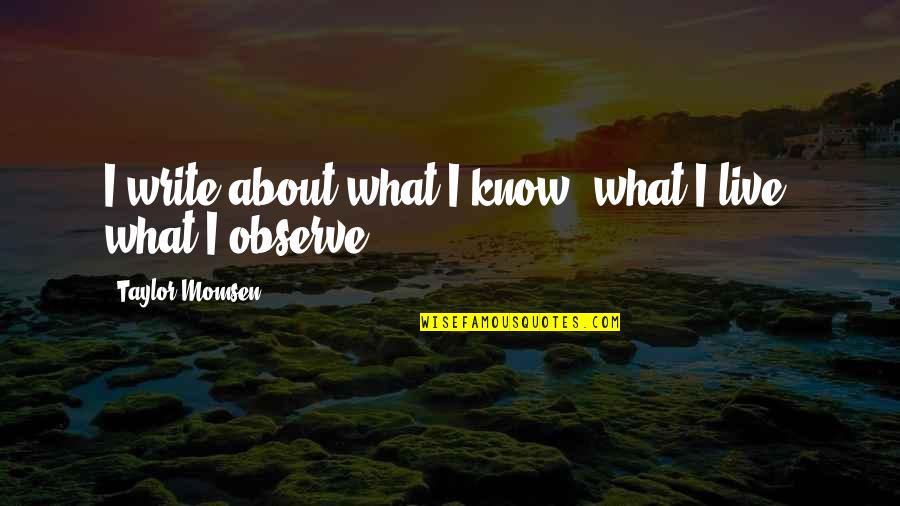 Abstrato Geometrico Quotes By Taylor Momsen: I write about what I know, what I Abstrato Geometrico Quotes By Taylor Momsen: I write about what I know, what I