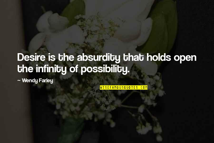 Absurdity Quotes By Wendy Farley: Desire is the absurdity that holds open the