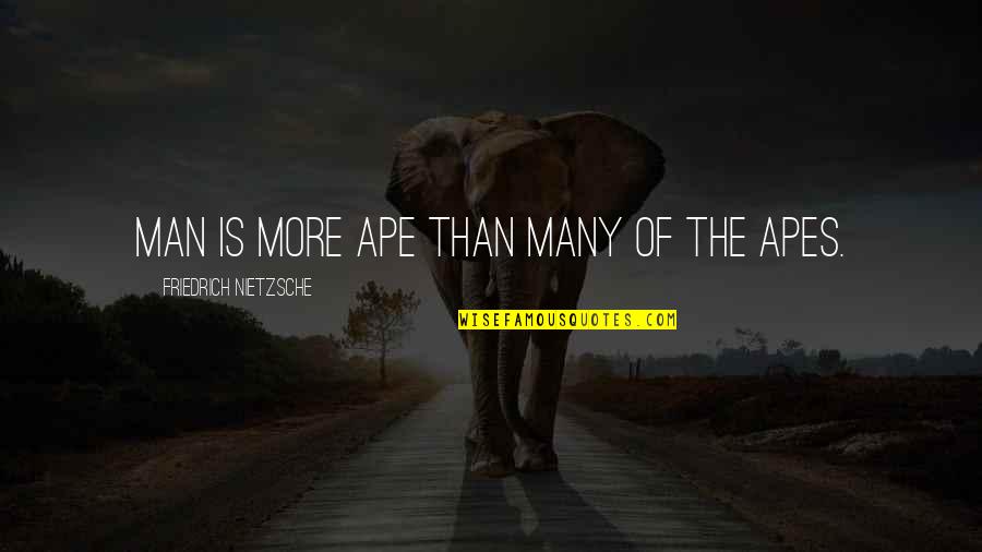 Absurdum Argumentum Quotes By Friedrich Nietzsche: Man is more ape than many of the