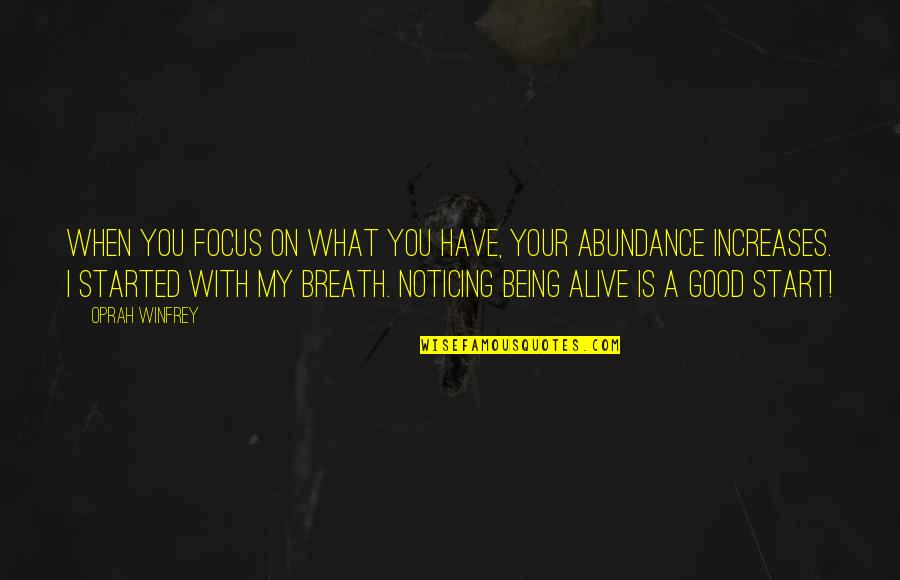 Abundance And Gratitude Quotes By Oprah Winfrey: When you focus on what you have, your