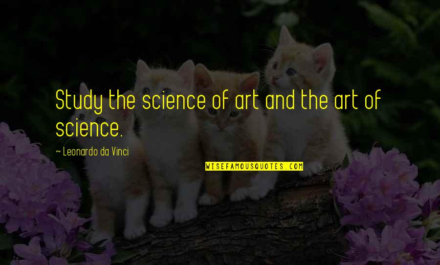 Abundance Mentality Quotes By Leonardo Da Vinci: Study the science of art and the art