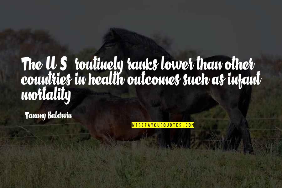 Abundant Evidence Quotes By Tammy Baldwin: The U.S. routinely ranks lower than other countries Abundant Evidence Quotes By Tammy Baldwin: The U.S. routinely ranks lower than other countries