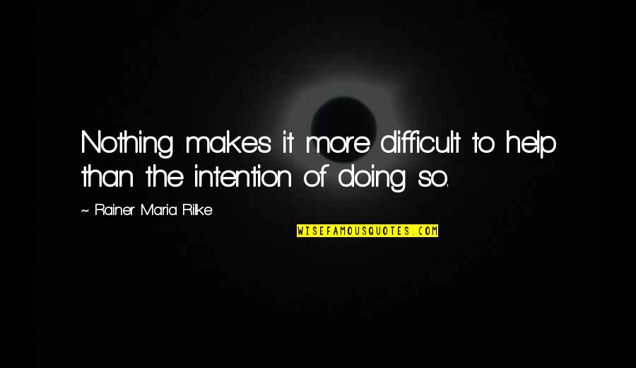 Abusando De Hermano Quotes By Rainer Maria Rilke: Nothing makes it more difficult to help than