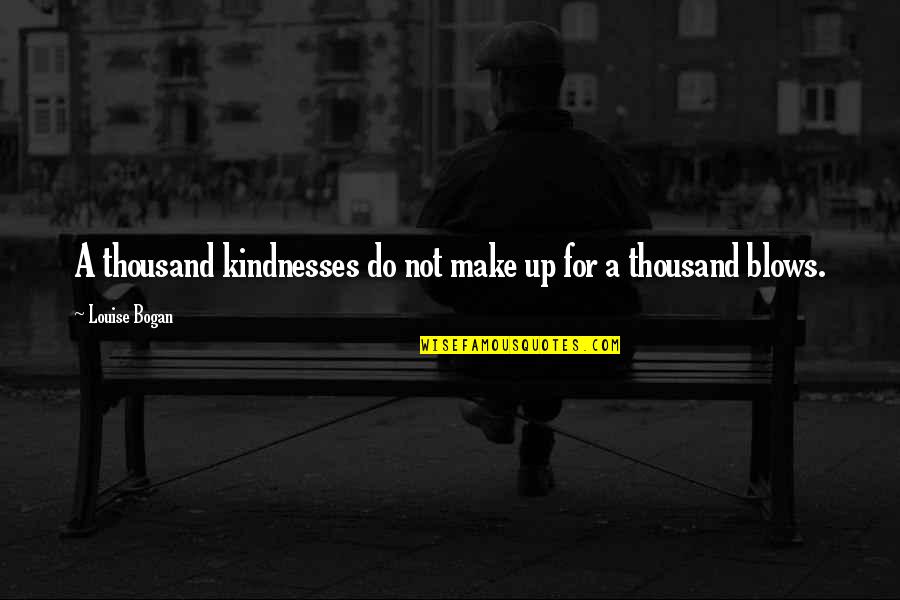 Abuse Of Kindness Quotes By Louise Bogan: A thousand kindnesses do not make up for Abuse Of Kindness Quotes By Louise Bogan: A thousand kindnesses do not make up for