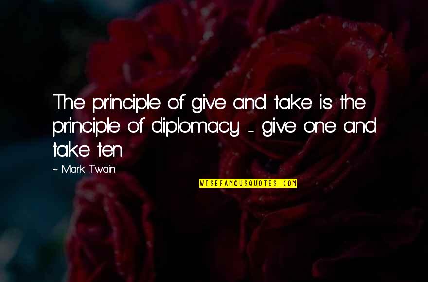 Abuse Relationship Quotes By Mark Twain: The principle of give and take is the