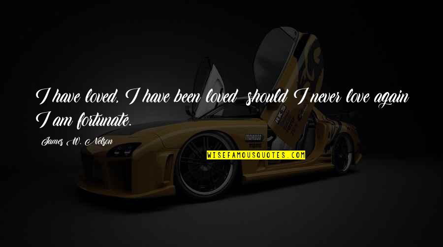 Abuzata Quotes By James W. Nelson: I have loved, I have been loved; should