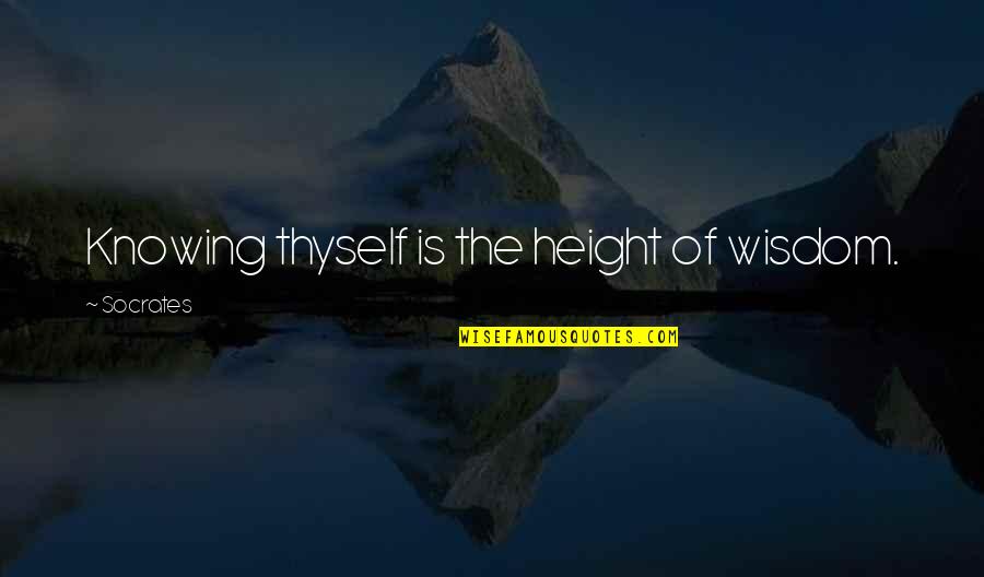 Abysmally Quotes By Socrates: Knowing thyself is the height of wisdom.