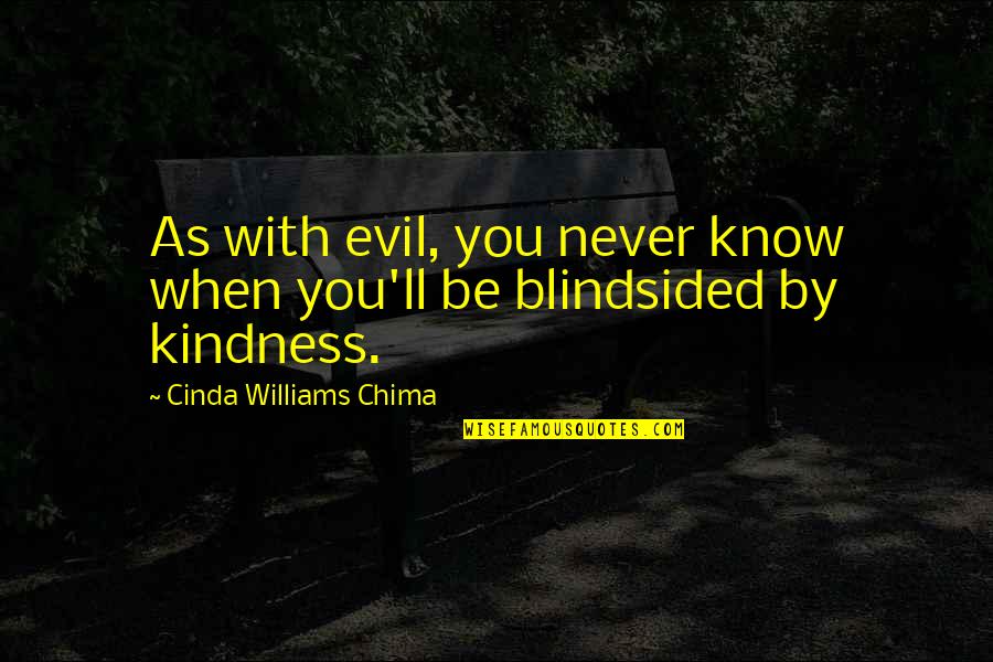 Academe Quotes By Cinda Williams Chima: As with evil, you never know when you'll