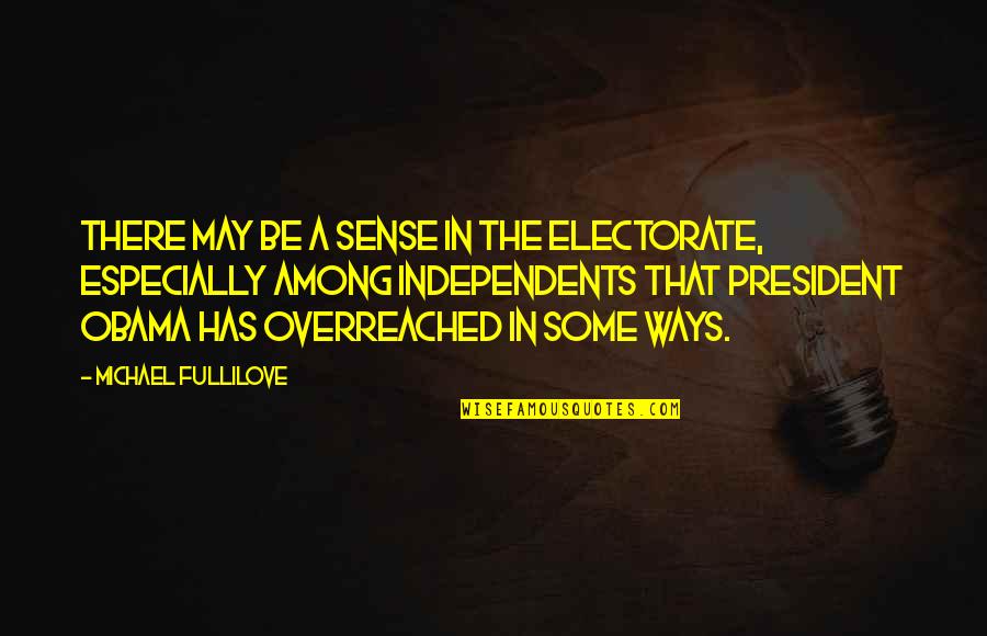 Academic Success Quotes By Michael Fullilove: There may be a sense in the electorate,