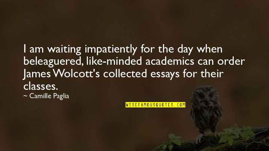 Academics Quotes By Camille Paglia: I am waiting impatiently for the day when