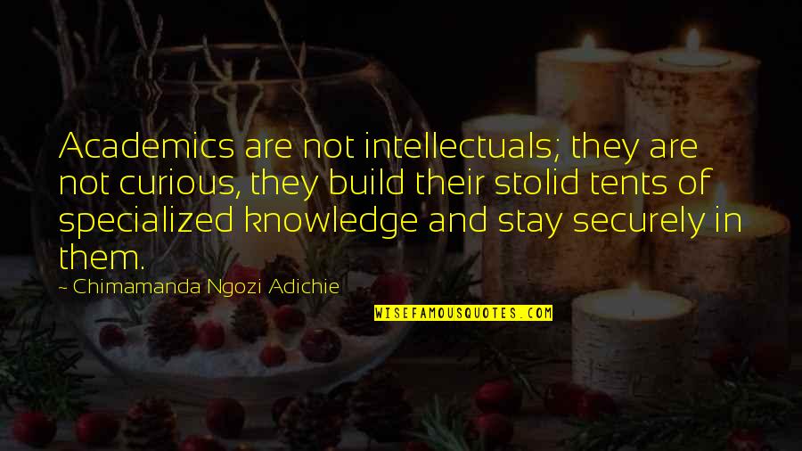 Academics Quotes By Chimamanda Ngozi Adichie: Academics are not intellectuals; they are not curious,