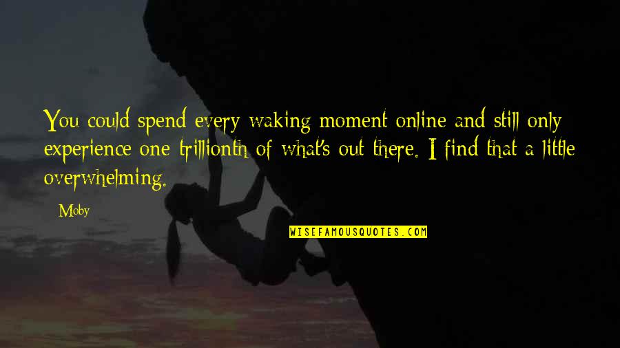 Acalmar Sinonimo Quotes By Moby: You could spend every waking moment online and Acalmar Sinonimo Quotes By Moby: You could spend every waking moment online and