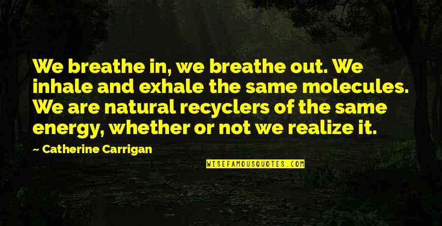 Accarezzami Quotes By Catherine Carrigan: We breathe in, we breathe out. We inhale