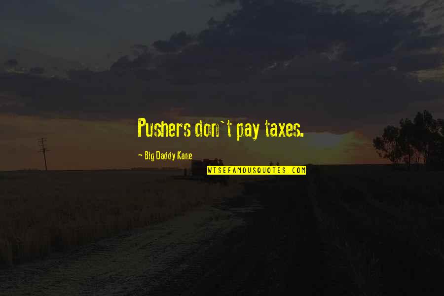 Accentuating Our Past Quotes By Big Daddy Kane: Pushers don't pay taxes.