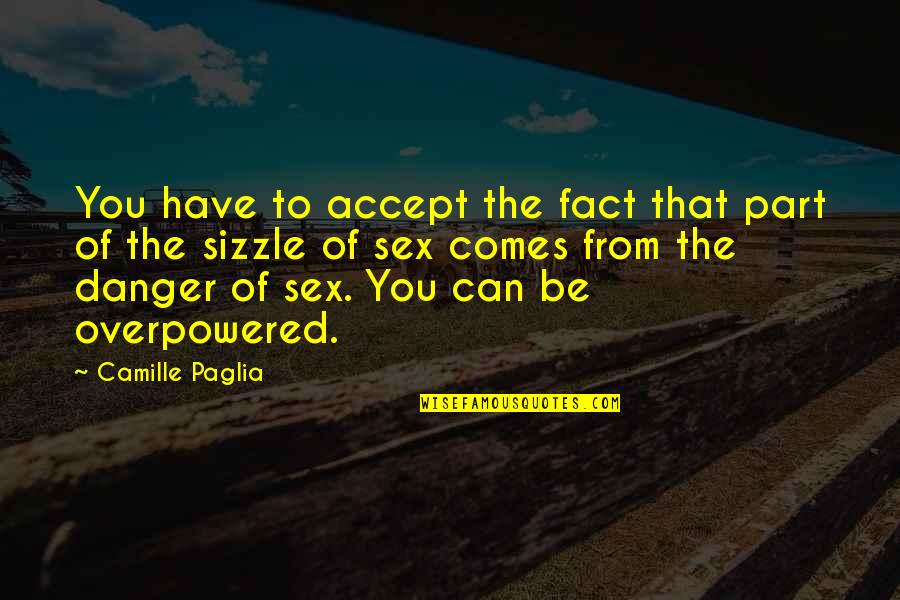 Accept The Fact Quotes By Camille Paglia: You have to accept the fact that part
